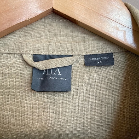 Armani Exchange Waxed Linen Blend Shacket Size XS - Picture 4 of 7